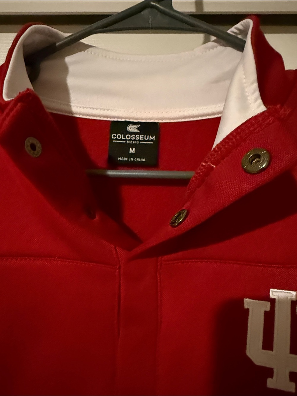 Colosseum Men's Indiana University Red Pullover with White Trim - Picture 4 of 12